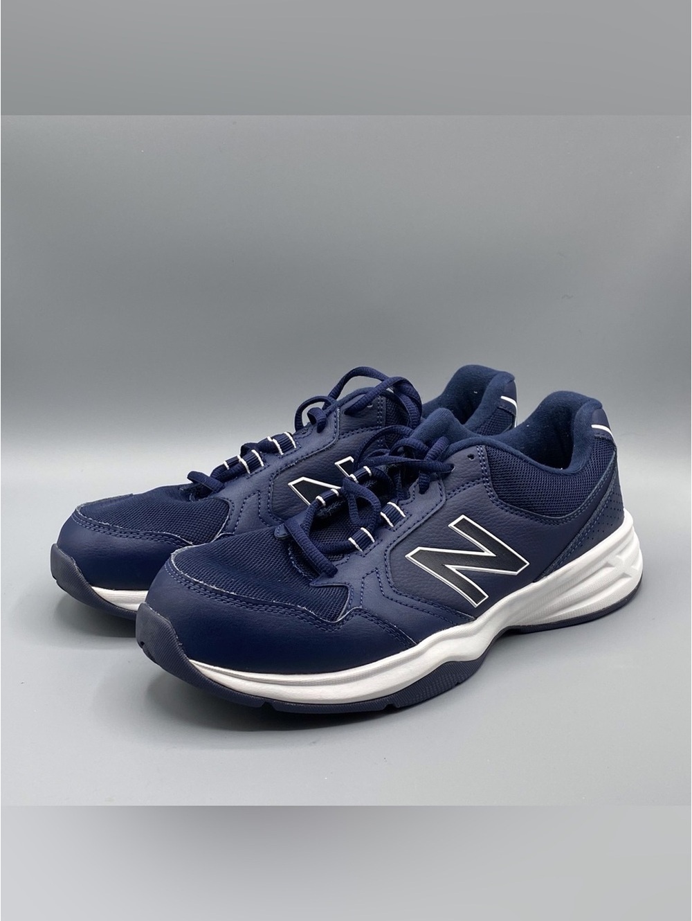 New Balance Mens Pigment/White 411 Athletic Walking Sneakers